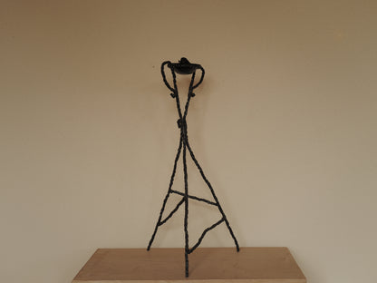 1960s Handcrafted wrought iron ashtray, brutalist sculpture