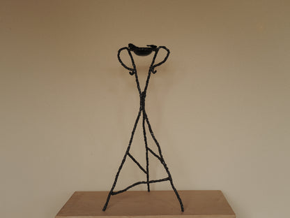 1960s Handcrafted wrought iron ashtray, brutalist sculpture