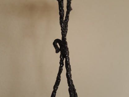 1960s Handcrafted wrought iron ashtray, brutalist sculpture