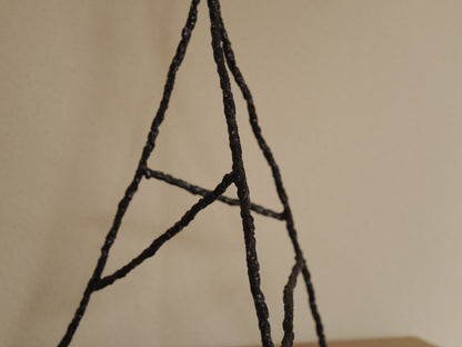 1960s Handcrafted wrought iron ashtray, brutalist sculpture