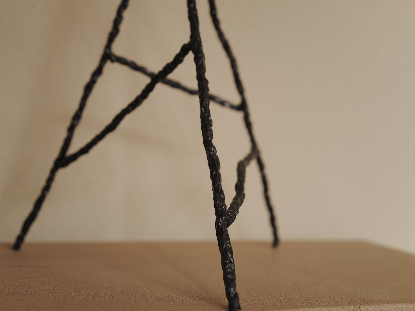 1960s Handcrafted wrought iron ashtray, brutalist sculpture