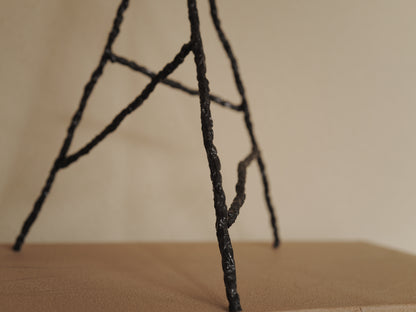 1960s Handcrafted wrought iron ashtray, brutalist sculpture