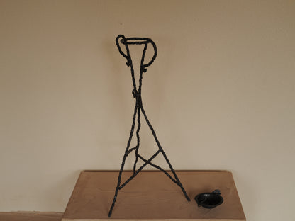 1960s Handcrafted wrought iron ashtray, brutalist sculpture