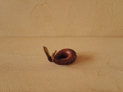 Carl Auböck brass and leather pipe holder Model 3294