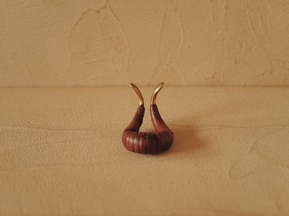 Carl Auböck brass and leather pipe holder Model 3294