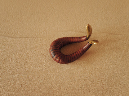 Carl Auböck brass and leather pipe holder Model 3294