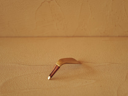 Carl Auböck  Brass shoe horn, handles covered with brown leather Modell 3658