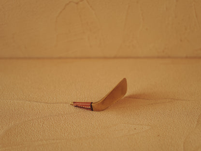 Carl Auböck  Brass shoe horn, handles covered with brown leather Modell 3658