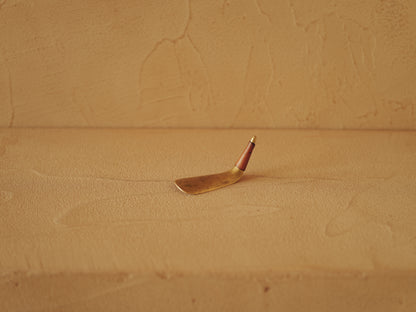 Carl Auböck  Brass shoe horn, handles covered with brown leather Modell 3658