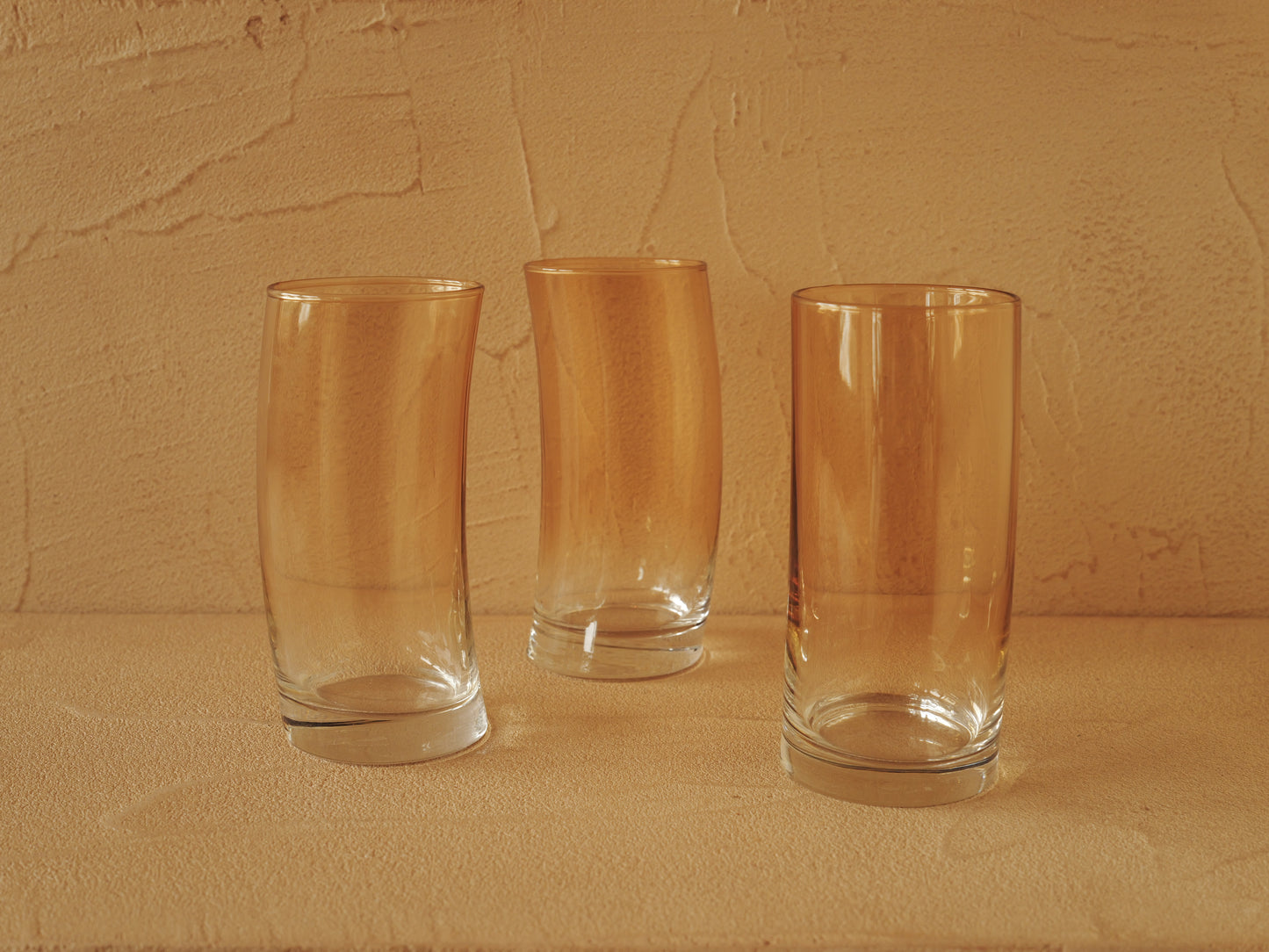 1960s Set of 6 two-tone Murano glass glasses