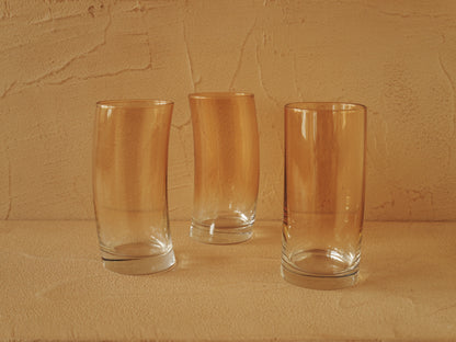 1960s Set of 6 two-tone Murano glass glasses