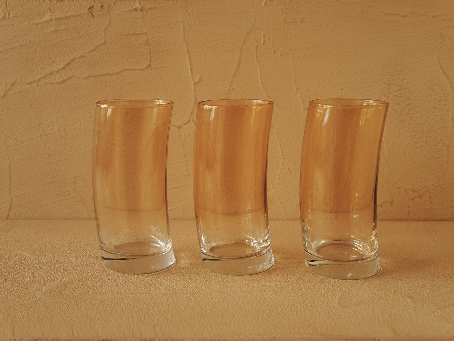 1960s Set of 6 two-tone Murano glass glasses