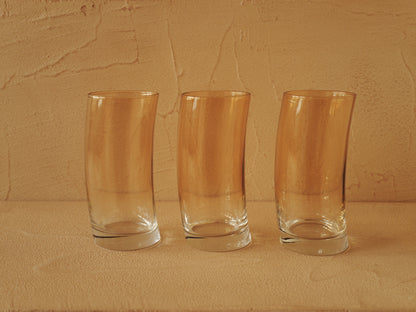 1960s Set of 6 two-tone Murano glass glasses