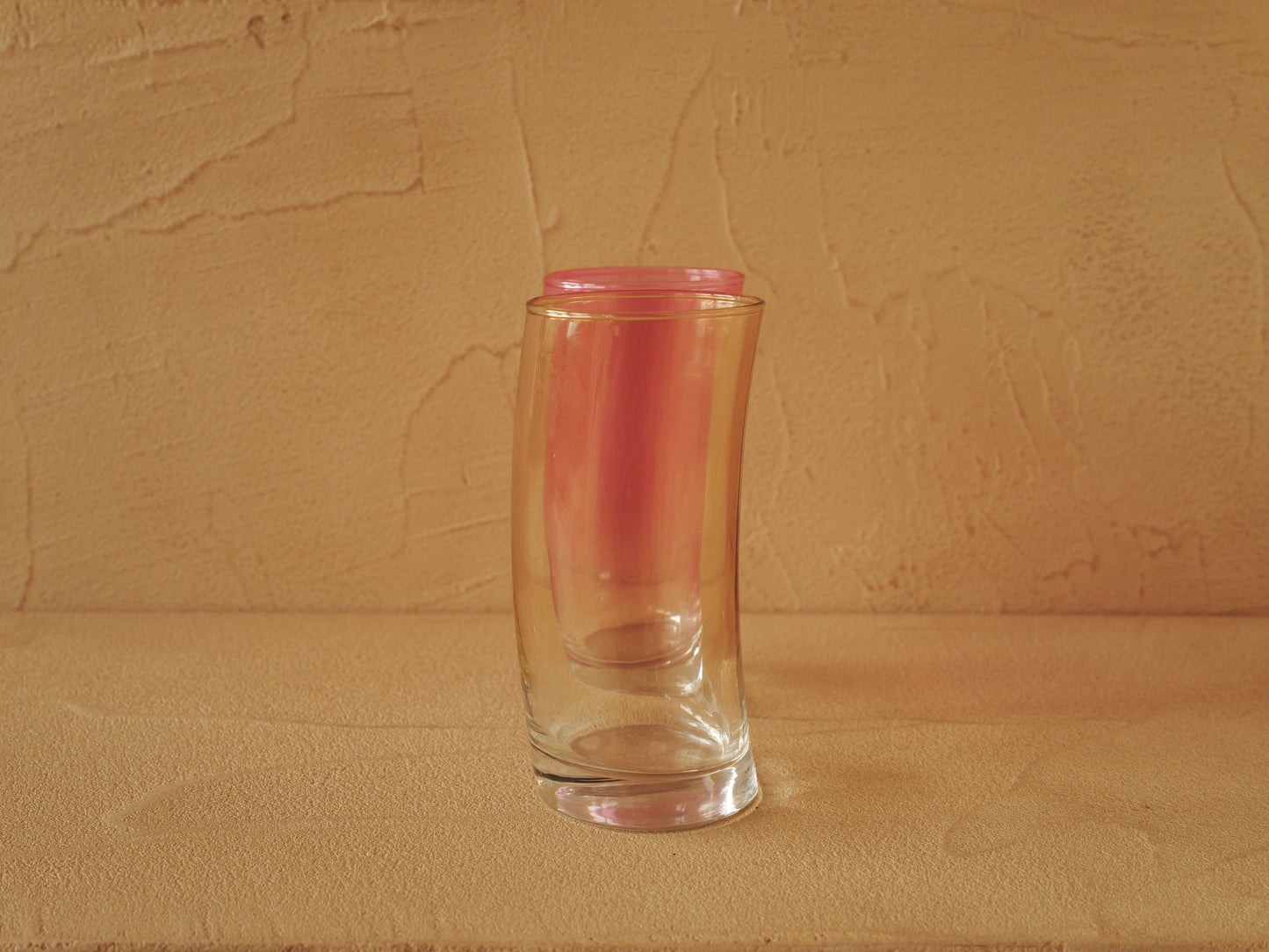 1960s Set of 6 two-tone Murano glass glasses