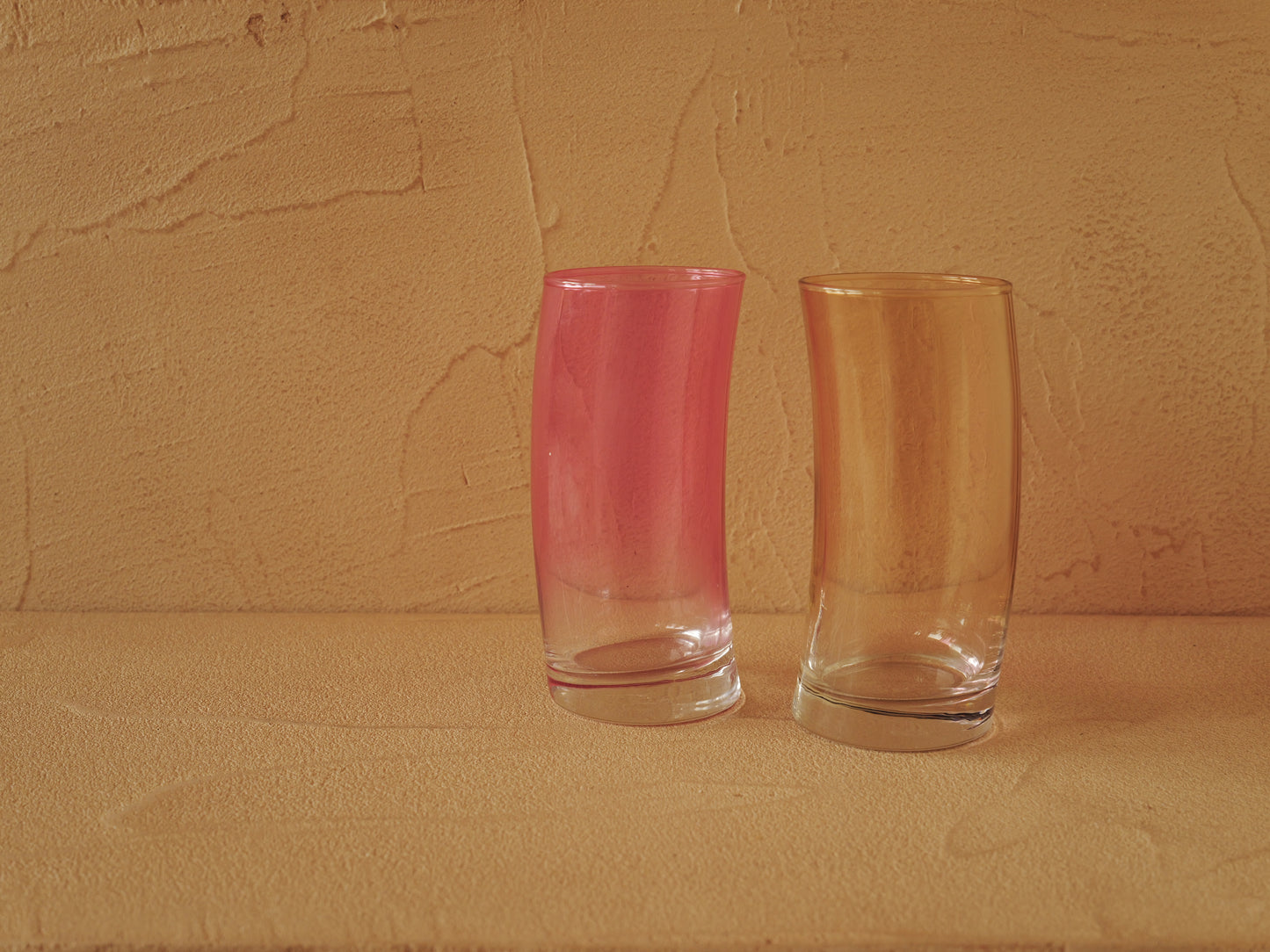 1960s Set of 6 two-tone Murano glass glasses