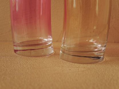 1960s Set of 6 two-tone Murano glass glasses