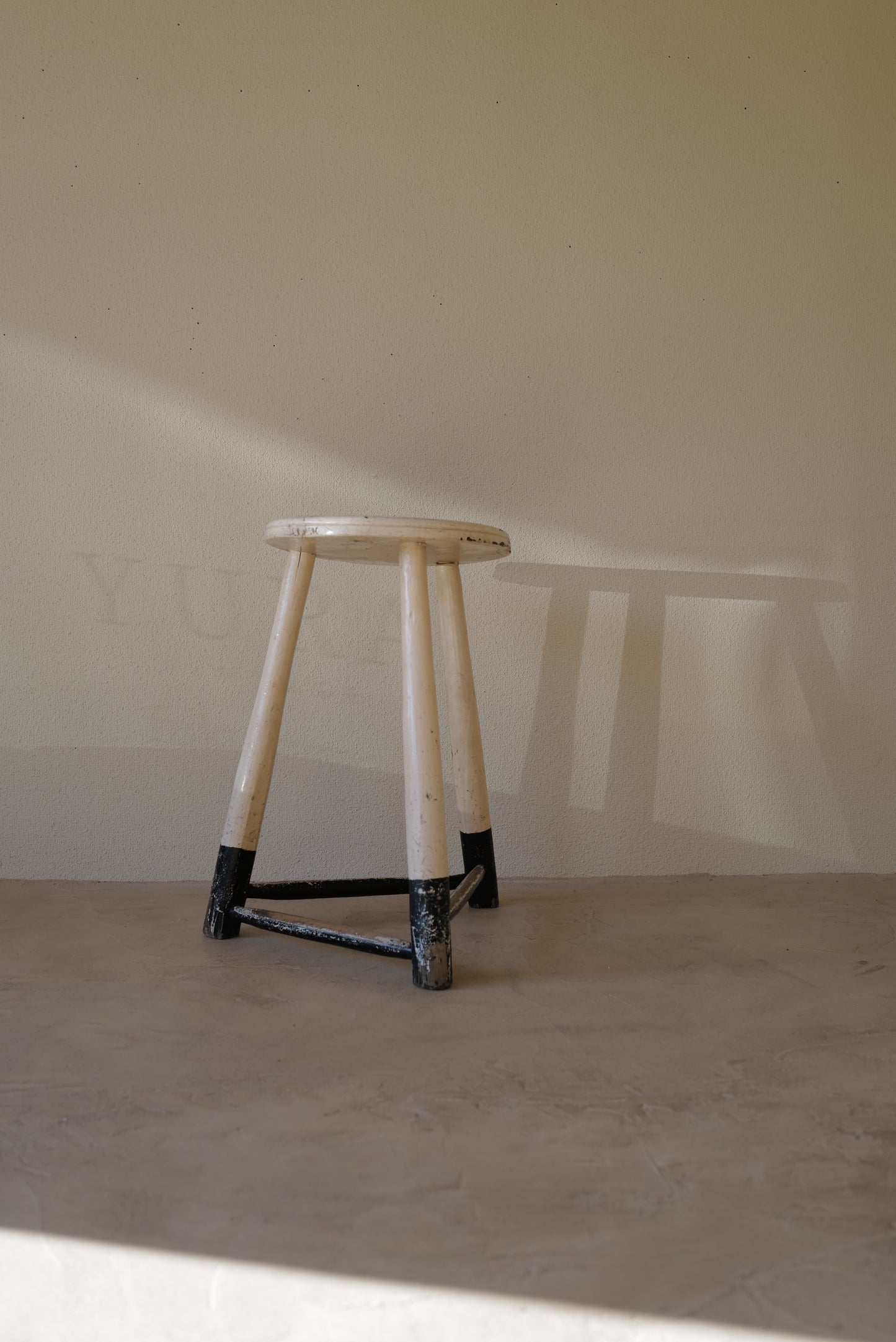 1950s Black & White Stool　Belgian