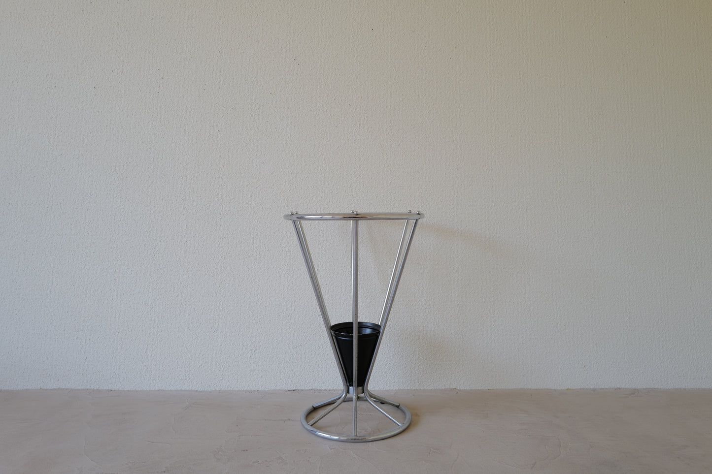 1930s Art Déco Chrome Umbrella Stand