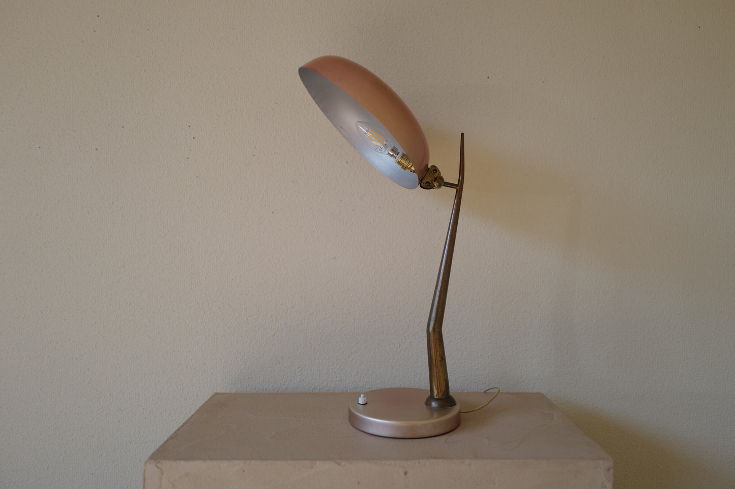 Mid Century Desk Lamp Aluminium & Brass 1960s