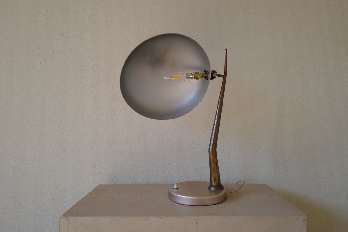 Mid Century Desk Lamp Aluminium & Brass 1960s