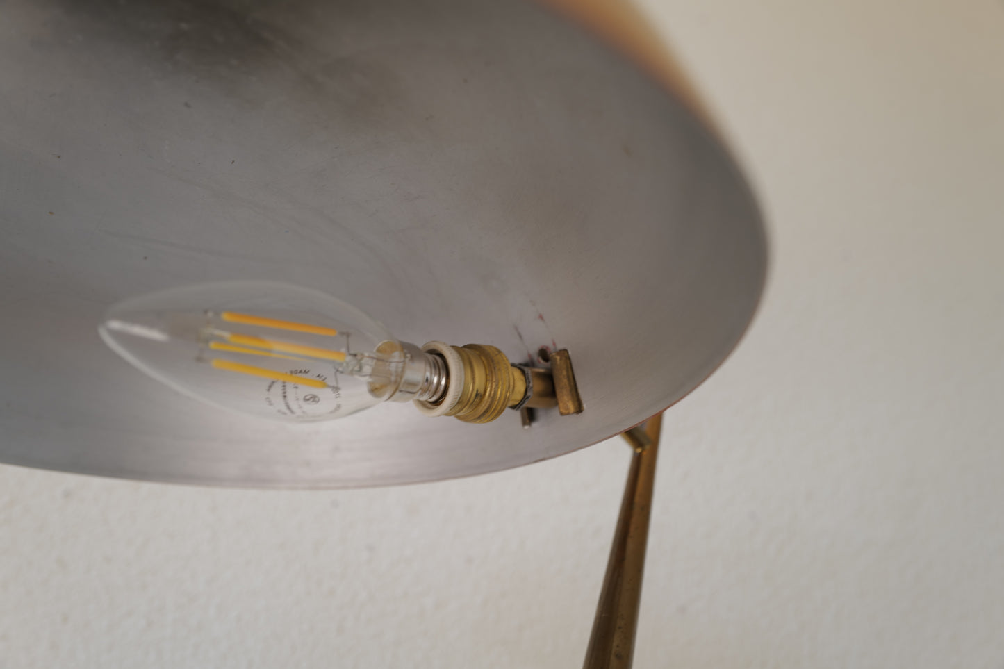 Mid Century Desk Lamp Aluminium & Brass 1960s