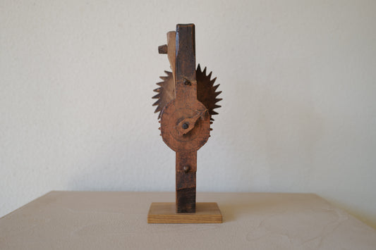 1950s Wooden Folk Art Clockwork