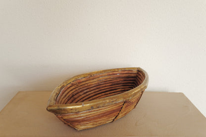 1960s  Rattan and Brass Basket Style of Gabriella Crespi, Italy ⑥