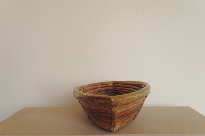 1960s  Rattan and Brass Basket Style of Gabriella Crespi, Italy ⑥
