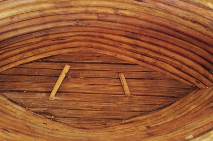 1960s  Rattan and Brass Basket Style of Gabriella Crespi, Italy ⑥