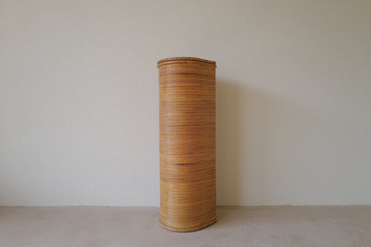 1960s French Bamboo Wall Hanging Baguette Bin