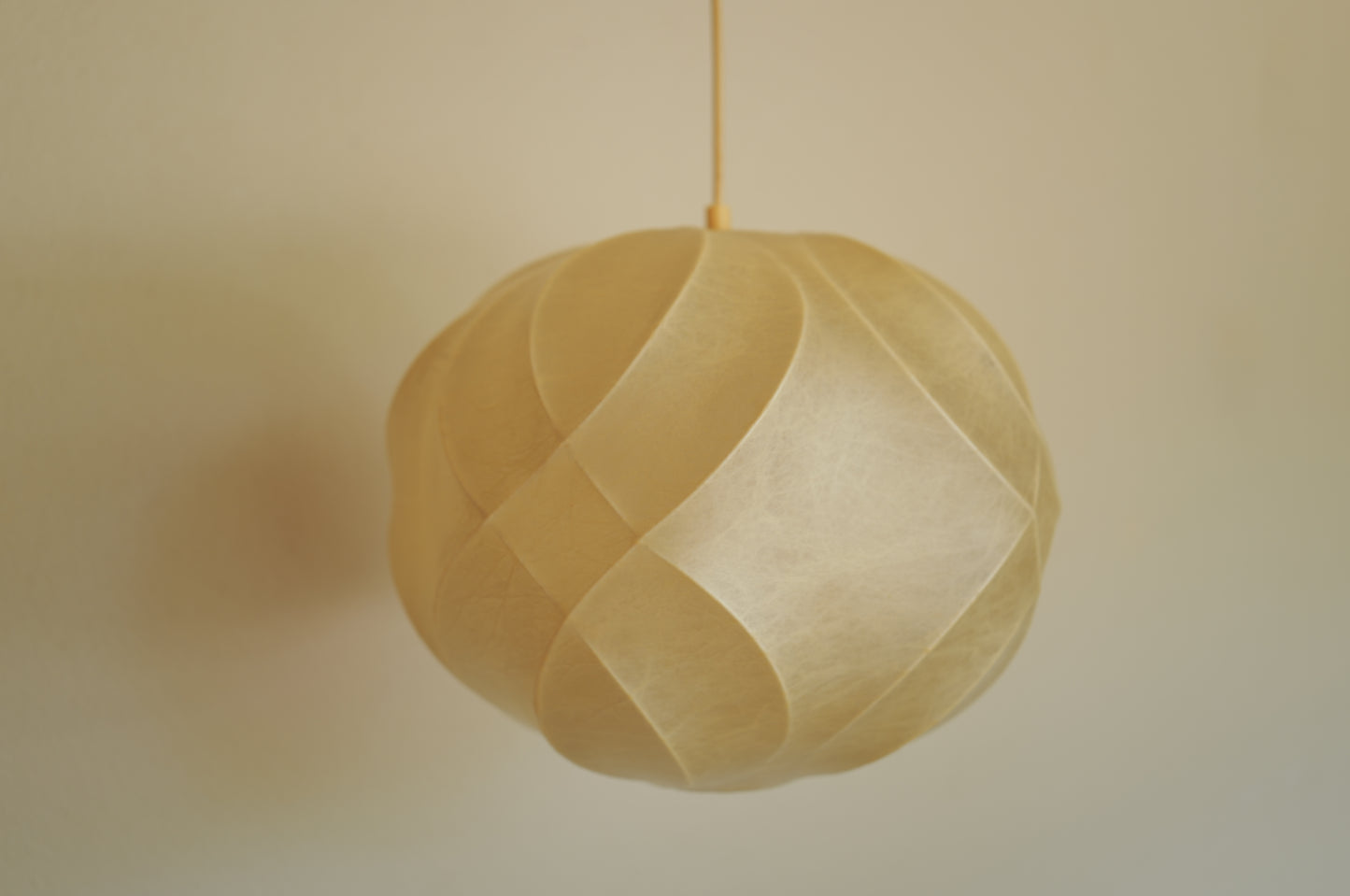 1960s cocoon pendant lamp  by Friedel Wauer