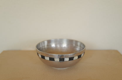 metal bowl with mother-of-pearl inlay