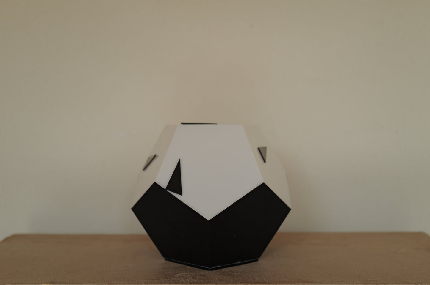 1980s black white plastic table lamp