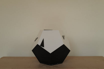 1980s black white plastic table lamp
