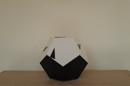 1980s black white plastic table lamp