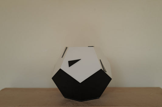1980s black white plastic table lamp