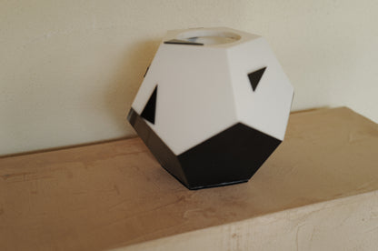 1980s black white plastic table lamp