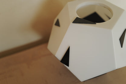 1980s black white plastic table lamp