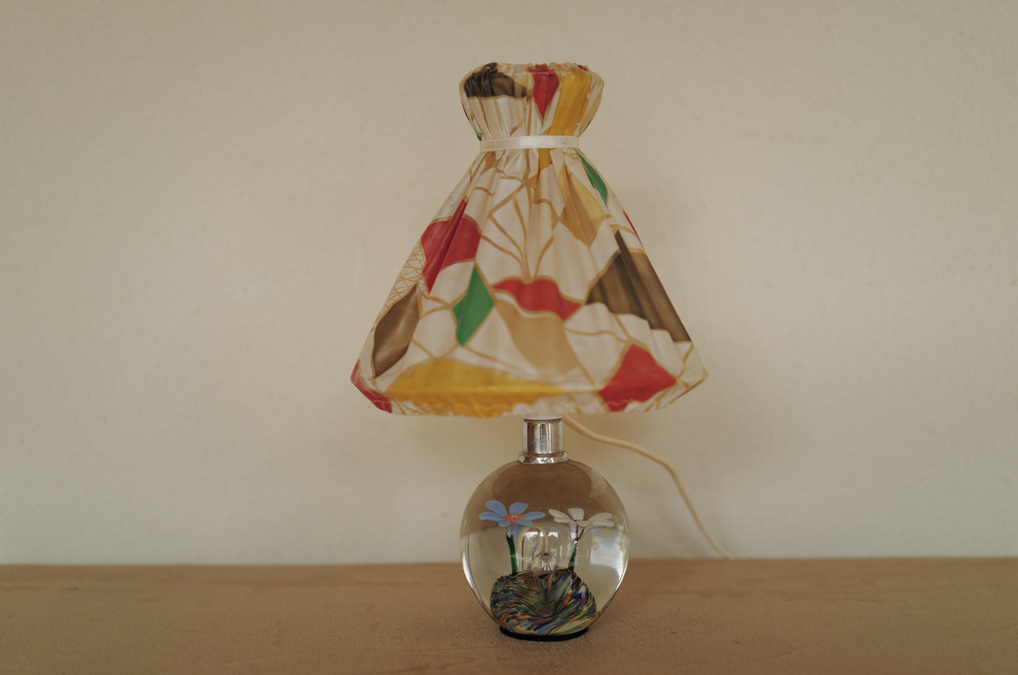 1960s glass table lamp