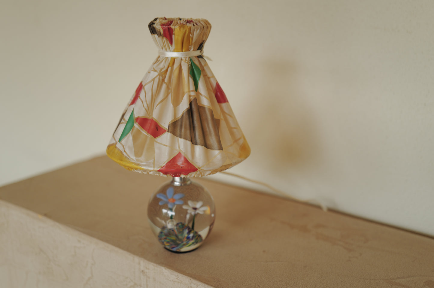 1960s glass table lamp