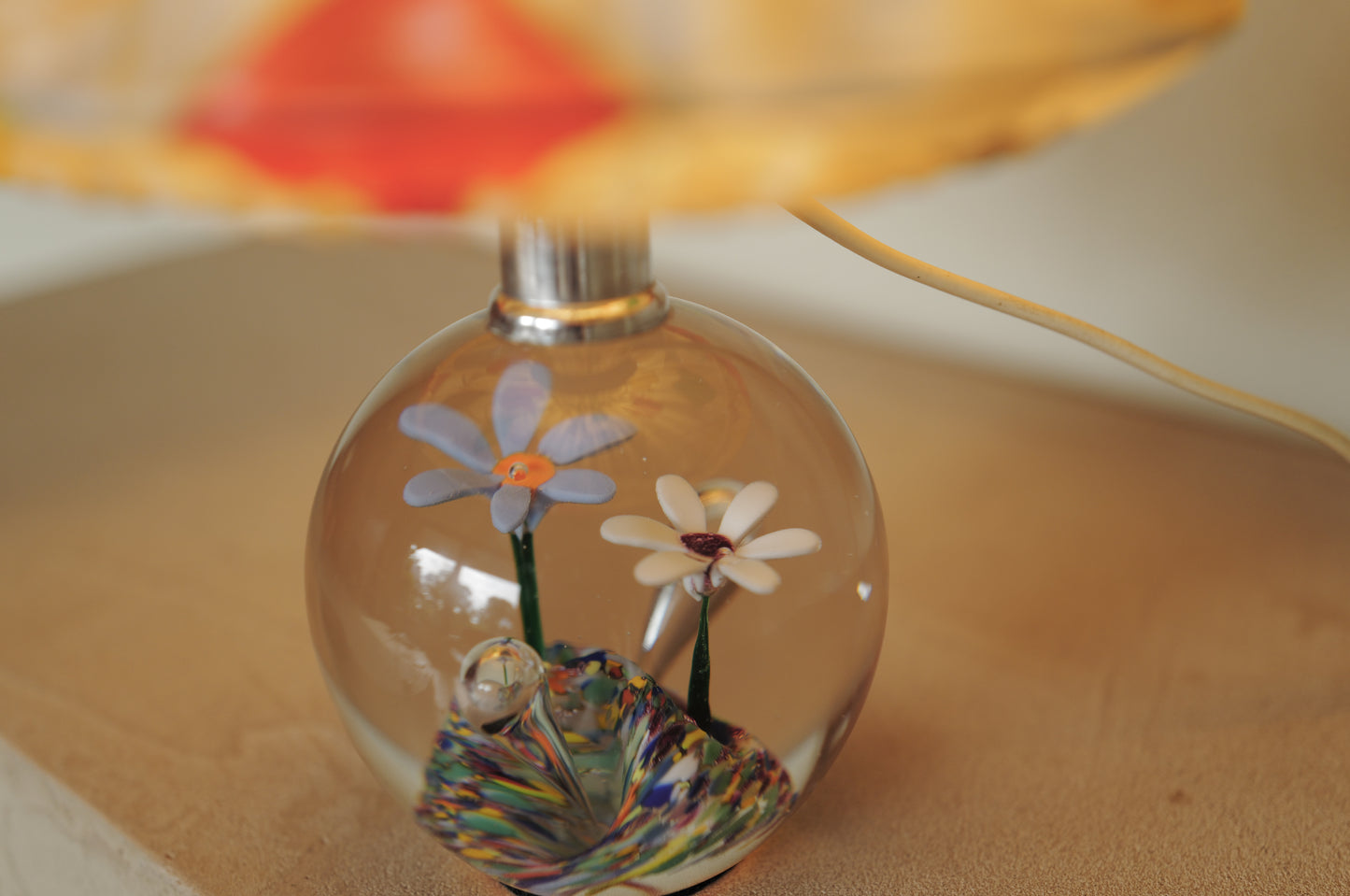 1960s glass table lamp