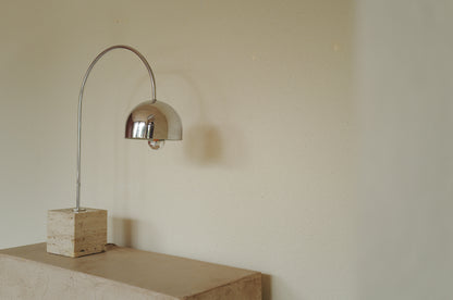 1970s Chrome Table Lamp  on Travertine