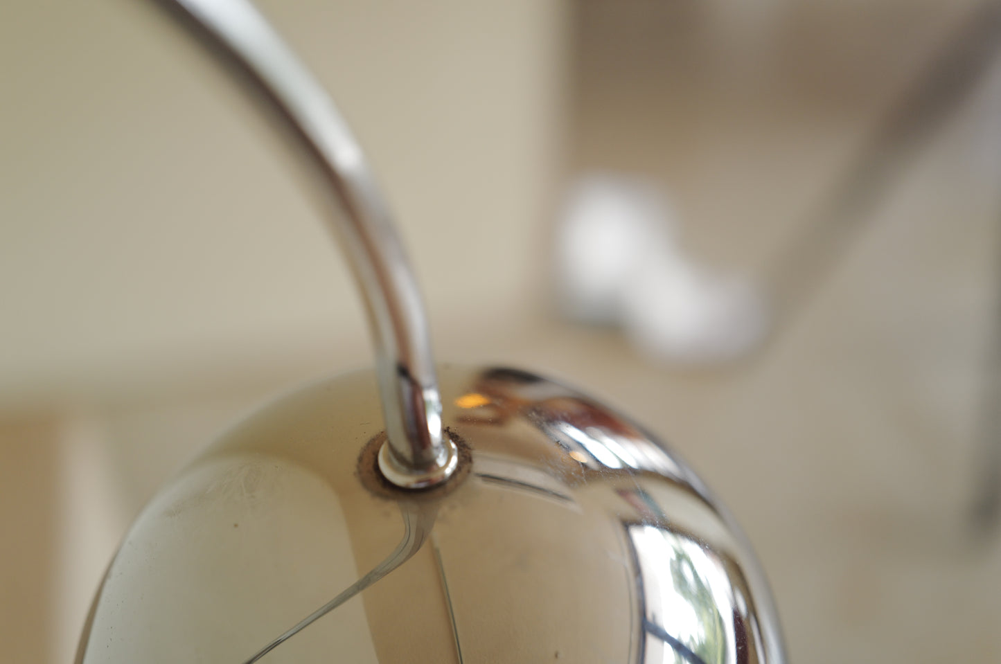 1970s Chrome Table Lamp  on Travertine