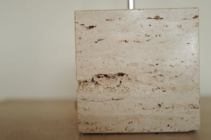 1970s Chrome Table Lamp  on Travertine