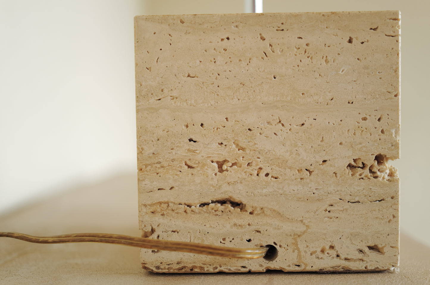 1970s Chrome Table Lamp  on Travertine