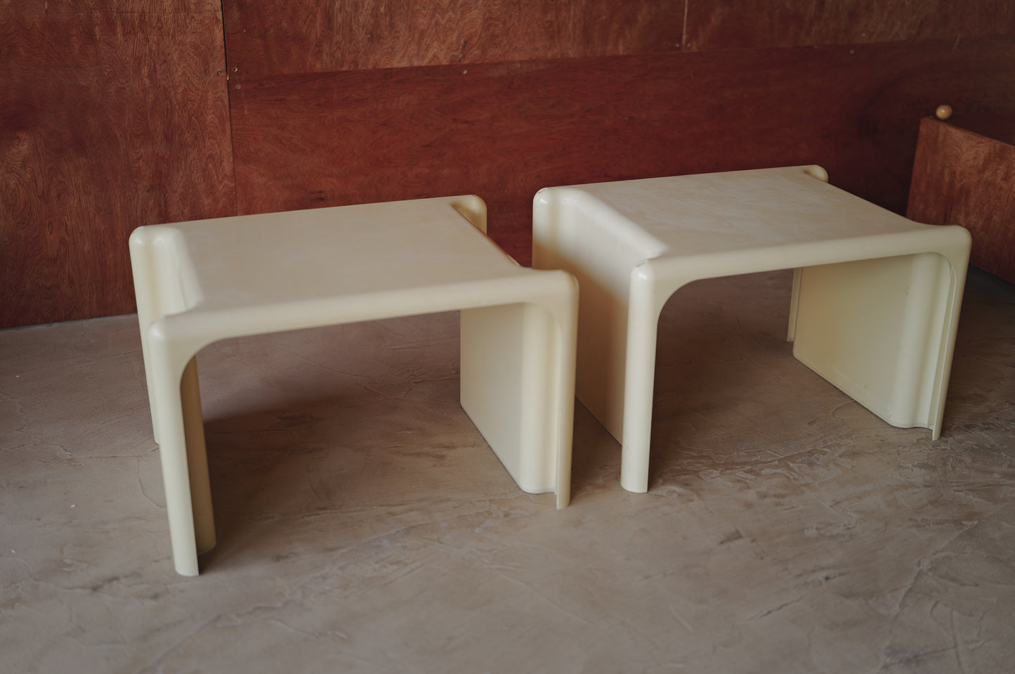 Pair of Scagno side tables by Giotto Stoppino for Elco, 1960s