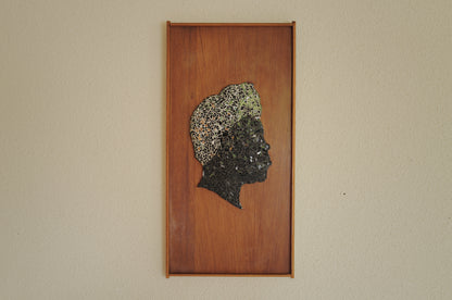 1960s Mosaic Wall Art on Teak Panel