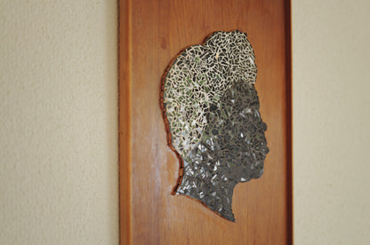 1960s Mosaic Wall Art on Teak Panel