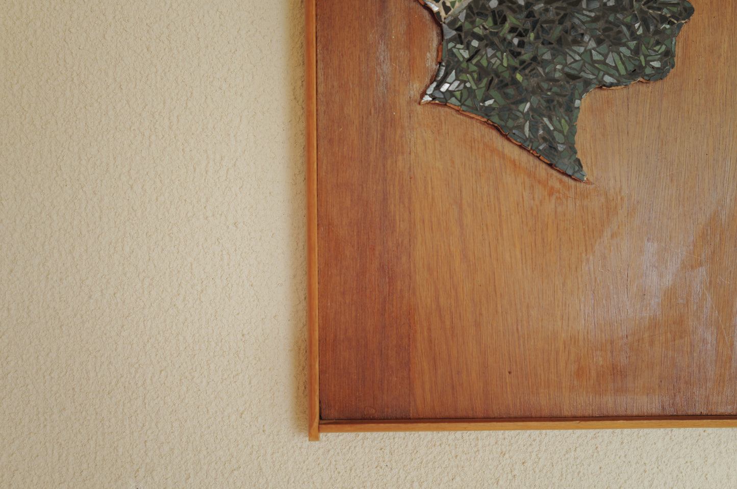 1960s Mosaic Wall Art on Teak Panel