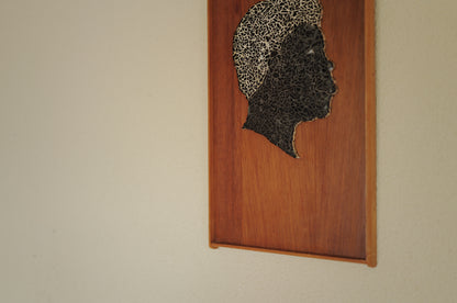 1960s Mosaic Wall Art on Teak Panel